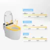 Smart Toilet with Heated Seat White & Black Rimless Dual Flush (4 Star)