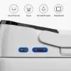 Smart Toilet with Heated Seat White & Black Rimless Dual Flush (4 Star)
