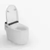 Smart Toilet with Heated Seat White & Black Rimless Dual Flush (4 Star)