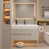 1000mm Wall Hung Bathroom Vanity White with Ample Storages and Adjustable Light
