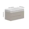 1000mm Wall Hung Bathroom Vanity White with Ample Storages and Adjustable Light