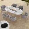 Weatherproof Garden Dining Table Set Protective Covers Made of Canvas 600D Denier