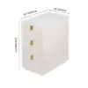 3-Drawer Narrow Bedside Table with Built-in Charging Station and Adjustable Lighting