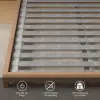 Japanese Style King Floor Wood Bed in Walnut