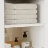 Freestanding and Wall-Mounted White Adjustable Bathroom Cabinet with Storage
