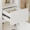Freestanding and Wall-Mounted White Adjustable Bathroom Cabinet with Storage