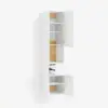 Freestanding and Wall-Mounted White Adjustable Bathroom Cabinet with Storage