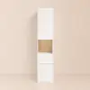 Freestanding and Wall-Mounted White Adjustable Bathroom Cabinet with Storage