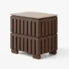 Florva Ash Wood 2-Drawer Nightstand with Faux Travertine Top Set of 2 – AUD-H1835