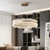 600mm Modern Acrylic Crystal Chandelier with Three Color Temperatures and Remote Control