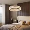 600mm Modern Acrylic Crystal Chandelier with Three Color Temperatures and Remote Control