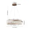 600mm Modern Acrylic Crystal Chandelier with Three Color Temperatures and Remote Control