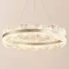 600mm Modern Acrylic Crystal Chandelier with Three Color Temperatures and Remote Control
