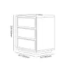 Modern 3-drawer off-white MDF Nightstand with USB and Lighting