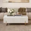 Grovyn Fluted Lift-Top Coffee Table with 2 Drawers-120 cm