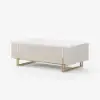 Grovyn Fluted Lift-Top Coffee Table with 2 Drawers-120 cm