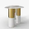 1600mm Sintered Stone Pebble Dining Table with 3 Legs Seats 4-6 People