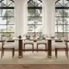 1800mm Sintered Stone Rectangular Dining Table with Doubel Pedestal Seats 6-8 People