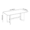 1800mm Sintered Stone Rectangular Dining Table with Doubel Pedestal Seats 6-8 People