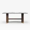 1800mm Sintered Stone Rectangular Dining Table with Doubel Pedestal Seats 6-8 People