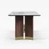 1800mm Sintered Stone Rectangular Dining Table with Doubel Pedestal Seats 6-8 People