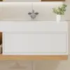 1000mm Modern Floating Bathroom Vanity Set With Single Basin Wall-Mount White & Natural