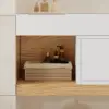 1000mm Modern Floating Bathroom Vanity Set With Single Basin Wall-Mount White & Natural