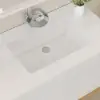 1000mm Modern Floating Bathroom Vanity Set With Single Basin Wall-Mount White & Natural
