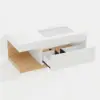 1000mm Modern Floating Bathroom Vanity Set With Single Basin Wall-Mount White & Natural