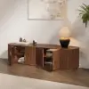 1600mm Solid Wood Fluted Oval TV Stand