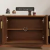 1600mm Solid Wood Fluted Oval TV Stand