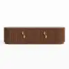 1600mm Solid Wood Fluted Oval TV Stand