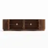 1600mm Solid Wood Fluted Oval TV Stand