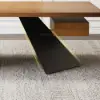 1600mm Walnut Office Desk with Drawer - Rubberwood, Modern Design