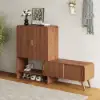 Ash Wood Veneer Shoe Storage Fluted Entryway Cabinet – AUD-H1850