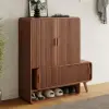 Ash Wood Veneer Shoe Storage Fluted Entryway Cabinet – AUD-H1850