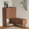 Ash Wood Veneer Shoe Storage Fluted Entryway Cabinet – AUD-H1850