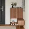 Ash Wood Veneer Shoe Storage Fluted Entryway Cabinet – AUD-H1850