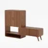 Ash Wood Veneer Shoe Storage Fluted Entryway Cabinet – AUD-H1850