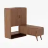 Ash Wood Veneer Shoe Storage Fluted Entryway Cabinet – AUD-H1850