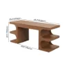 Modern 163 cm Rectangular Walnut Writing Desk with Storage
