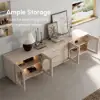 Arune 183 cm Arched Glass Doors TV Unit with Storage and LED – Stand – AUD-H1855