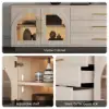 Arune 183 cm Arched Glass Doors TV Unit with Storage and LED – Stand – AUD-H1855