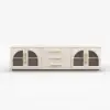Arune 183 cm Arched Glass Doors TV Unit with Storage and LED – Stand – AUD-H1855