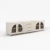 Arune 183 cm Arched Glass Doors TV Unit with Storage and LED – Stand – AUD-H1855