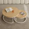 Fero 60 cm - 80 cm Natural Round Nesting Coffee Table