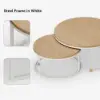 Fero 60 cm - 80 cm Natural Round Nesting Coffee Table