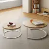 Fero 60 cm - 80 cm Natural Round Nesting Coffee Table