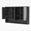 1000mm Black LED Medicine Cabinet with Adjustable Lighting, Demister & Digital Clock
