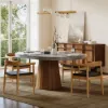 Dining Set 39"-55" Japandi Extendable Dining Table Gray with 4 Chairs
